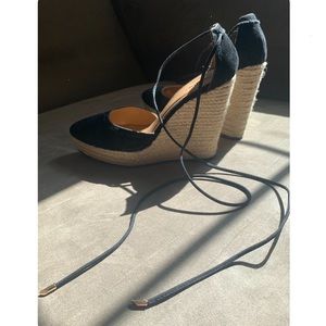 Lace-up Espadrilles Wedges